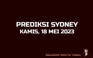 Prediksi Togel Sydney 18 Mei 2023