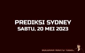 Prediksi Togel Sydney 20 Mei 2023