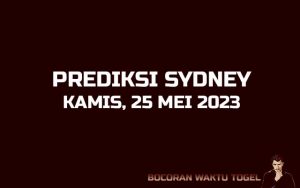 Prediksi Togel Sydney 25 Mei 2023